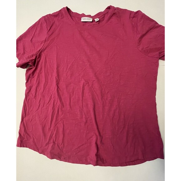 SUSAN GRAVER Every Day Liquid Knit Dolman Sleeve Top Red XL - Picture 2 of 5